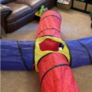 4-Way Tunnel Pop-up Fun Junction Set 8 Feet Toy Tent Kids Play Tube